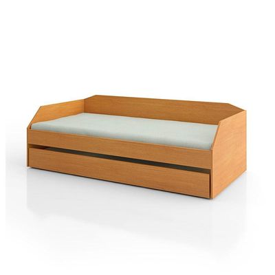 Bicama Solteiro Duo Com Cama Auxiliar Em Mdf Premium Nature - Cor: Bege