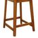 Banqueta Gabi Madeira Maciça Encosto Telinha C- 68cm Altura - Amêndoa Assento Preto Madeira