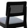 Banqueta Gabi Madeira Maciça Encosto C- Telinha C- 68cm Altura - Preto Assento Estofado Linho Cinza Mescla Impermeável