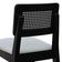 Banqueta Gabi Madeira Maciça Encosto C- Telinha C- 68cm Altura - Preto Assento Estofado Linho Bege Mescla Impermeável