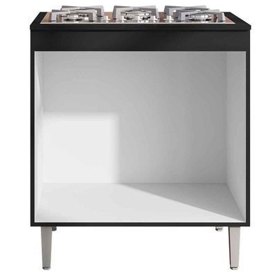 Balcão Para Cooktop Adriana 2 Portas Com Tampo Preto