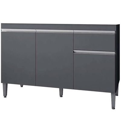 Balcão De Pia 120 Cm Talita 3 Portas 1 Gaveta Cinza