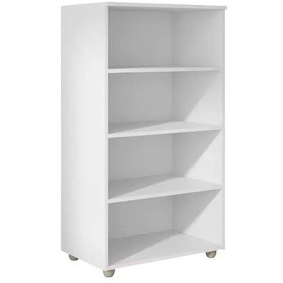 Armário Multiuso Rosa 2 Portas 3 Prateleiras Branco