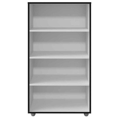 Armário Multiuso Rosa 2 Portas 3 Prateleiras Preto