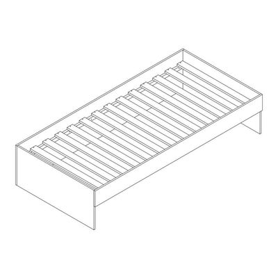 Bicama Solteiro Mdf Branco Com 04 Grades E Cabeceira Anatômica Mobilistore
