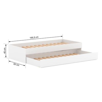 Bicama Solteiro Mdf Branco Sem Cabeceira Mobilistore