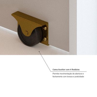 Bicama Solteiro Mdf Branco Com 04 Grades E Cabeceira Anatômica Mobilistore
