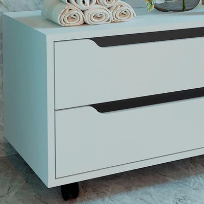 Conjunto 3 Peças Para Banheiro Bn3600x43x44 Branco Tecno Mobili Branco