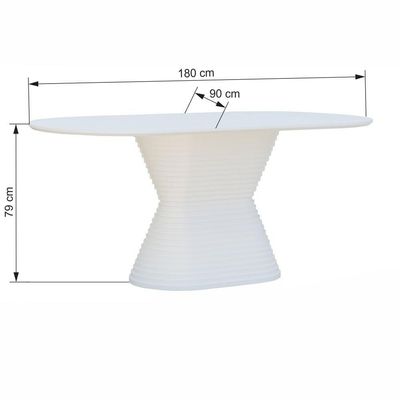 Mesa De Jantar Apollo Tampo Oblongo 180x90cm Branco