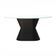 Mesa De Jantar Apollo Tampo Oval 160x90cm Preto-branco
