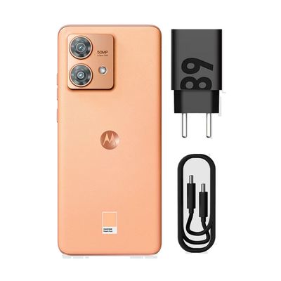 Smartphone Motorola Edge 40 Neo 5G Peach Fuzz 256GB 8GB RAM Tela de 6.55, Câmera Traseira Dupla, Android 13 Laranja