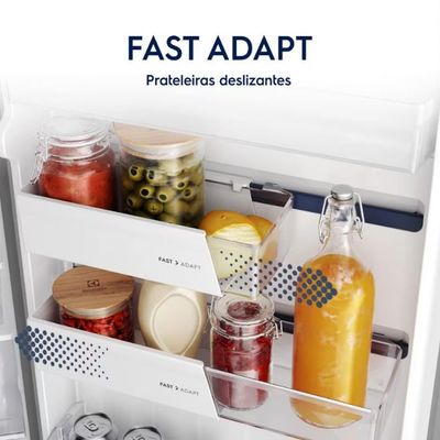 Geladeira Electrolux Inverter Frost Free IF43S Duplex Efficient com AutoSense 390 Litros Inox / 110V