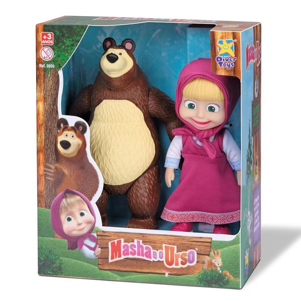 Boneca Divertoys Masha e o Urso Boneca Divertoys Marsha e o Urso