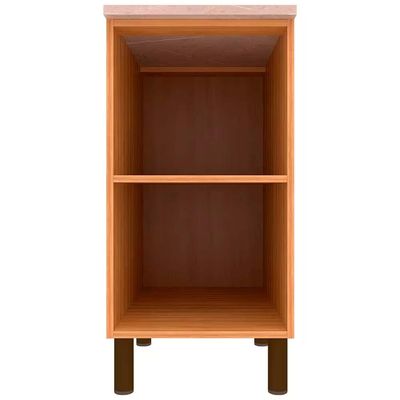Balcão Cristal MDP 15 mm com 1 Porta e 1 Prateleira Bartira Lâmina Mel