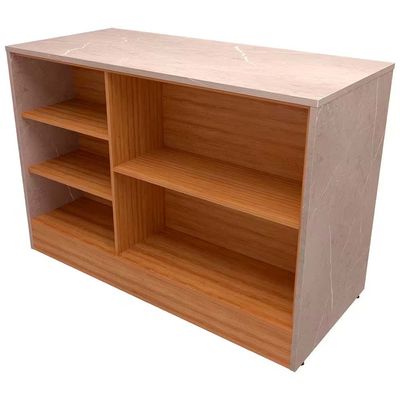 Balcão Cristal MDP 15 mm com 2 Portas e 3 Prateleiras Bartira Lâmina Mel