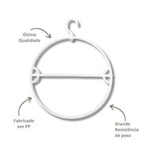 Kit Com 25un. Cabide Biquini Giratório Pp Branco