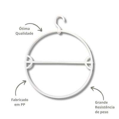Kit Com 25un. Cabide Biquini Giratório Pp Branco