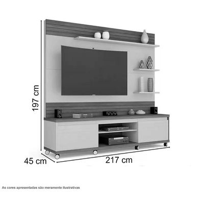 Home Cedro Com Prateleiras Off White-freijó - Giga