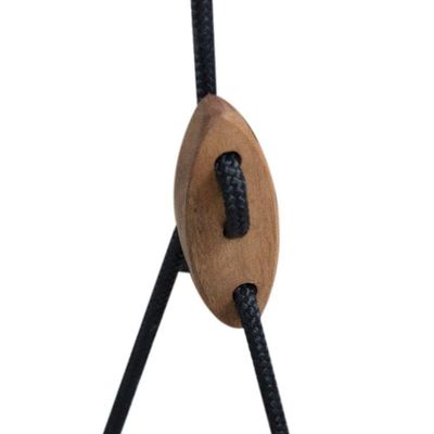 Balanço Garden Com Assento Em Corda Trançada Natural-preto
