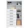 Multi Cômoda Marbella 1 Porta 6 Gavetas Pés Branco