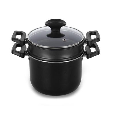 Cuscuzeira Induct+ Preta 16cm 2,4L Alumínio Antiaderente