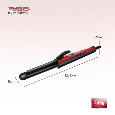 Modelador De Cachos Mondial Infinity Em-12 Cabo Giratório Bivolt Preto E Vermelho