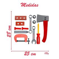 Kit Brinquedo Ferramentas Infantil Construtor Engenheiro 13 Peças