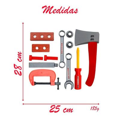 Kit Brinquedo Ferramentas Infantil Construtor Engenheiro 13 Peças