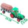 Brinquedo Trator Caçamba Madeira Miniatura Articulável Verde Fricção