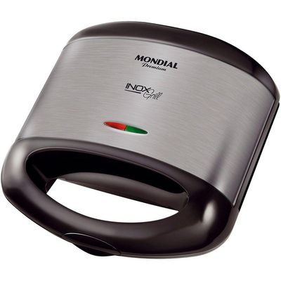 Grill E Sanduicheira Mondial Premium S-07 Sanduicheira-220v-preto/inox 220V