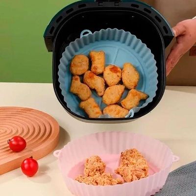 Kit 4 Formas De Silicone Para Airfryer 20 Cm Cores Sortidas Cores Sortidas