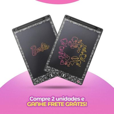 Lousa Mágica Led Barbie Infantil Lcd Tablet Preta + Caneta Presente Menina Qualidade Premium