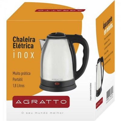 Chaleira Elétrica Em Aço Inox 127v Ce01 Prata Agratto 110V