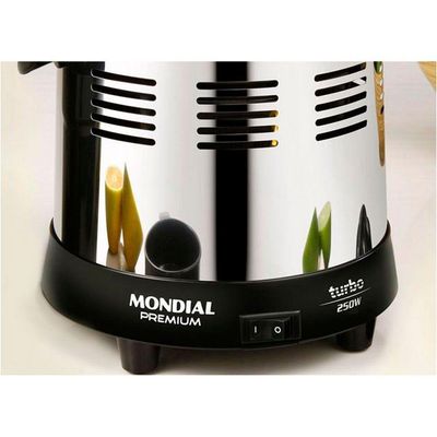 Extrator De Suco Mondial Premium 250w E-10 Preto Com Inox Bvolt Bivolt