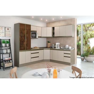 Módulo Cozinha Henn Connect Armário C- 1 Porta Basculante 60 Duna-cristal