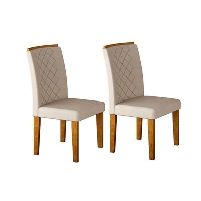 Sala de Jantar Completa Vidro 180Cm + 6 Cadeiras Imbuia Chocolate Capuccino