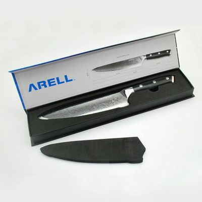 Faca Chef 67 de Aço Japonês Damasco Vg-10 20cm