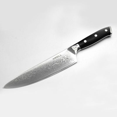 Faca Chef 67 de Aço Japonês Damasco Vg-10 20cm