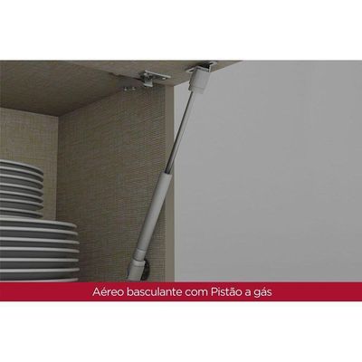 Cozinha Henn 8 Peças (3 Armários + 2 Balcões + 1 Paneleiro + 2 Complementos) C8p04 Duna/cristal