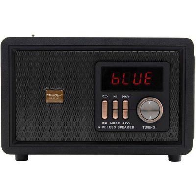 Caixa De Som Bluetooth Usb Sd Rádio Fm Preto Ms071bt