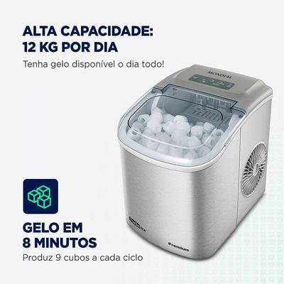 Máquina De Gelo Turbo Ice Premium Mondial Mg-12-gi Maquina De Gelo Turbo 127v/60hz