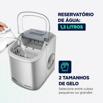 Máquina De Gelo Turbo Ice Premium Mondial Mg-12-gi Maquina De Gelo Turbo 127v/60hz