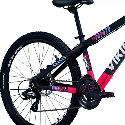 Bicicleta Viking Aro 26 Câmbios Importados 21v Aero Preto Rosa