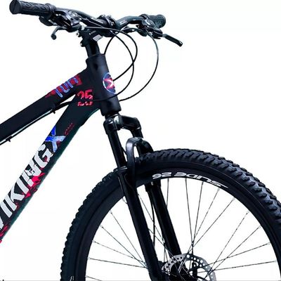 Bicicleta Viking Aro 26 Câmbios Importados 21v Aero Preto Rosa
