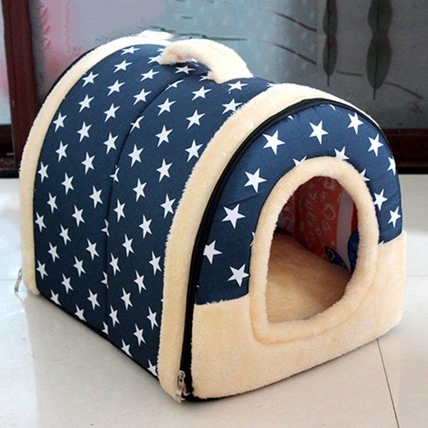 Cama para Pets Dobrável Teddy para Cães e Gatos P / roxo