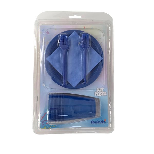 Kit Festa Descartáveis Forfest Redondo Azul Escuro com 40 Unidades Kit Festa Redondo, Azul Escuro com 40 Unidades Kit Festa Descartáveis Forfest Redondo Azul Escuro com 40 Unidades Kit Festa Redondo, Azul Escuro com 40 Unidades