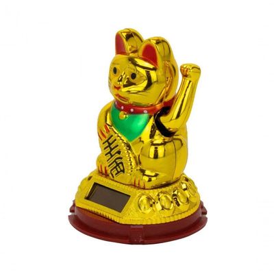 Gato Da Sorte De Plastico Solar 8,3x12cm