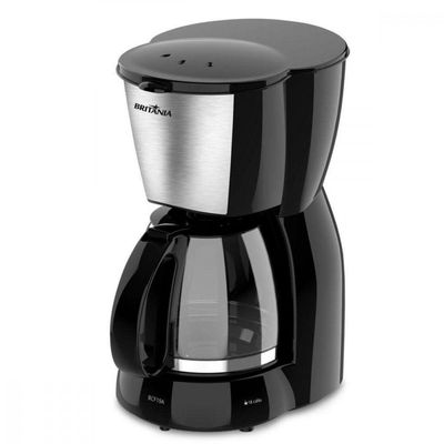 Cafeteira Britânia 18 Cafezinhos Jarra De Vidro 550W BCF19A Preto/inox 220V