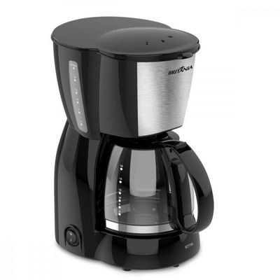 Cafeteira Britânia 18 Cafezinhos Jarra De Vidro 550W BCF19A Preto/inox 220V