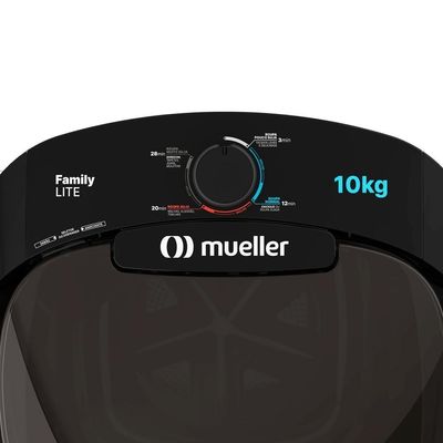 Lavadora Semiautomática Mueller Family Lite 10kg Preta 220V